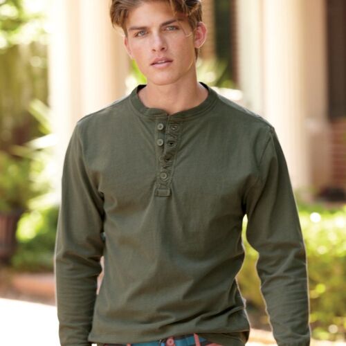 Men's Vintage Brushed Jersey Henley Thumbnail