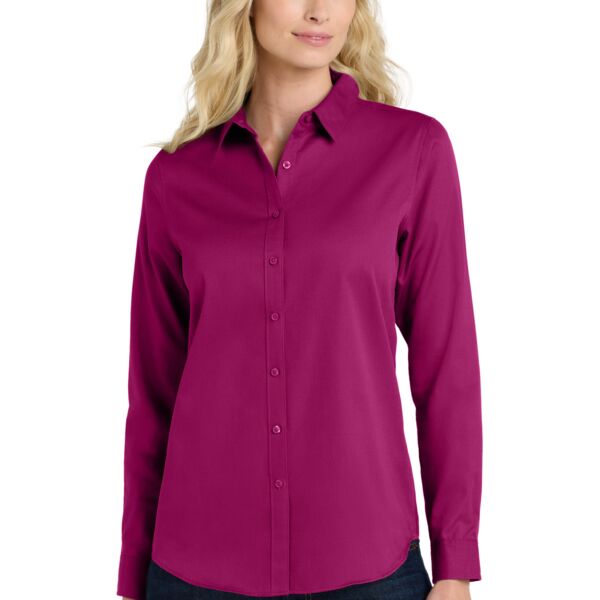 Ladies Long Sleeve SuperPro React  Twill Shirt Thumbnail